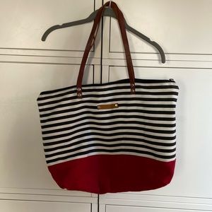 Striped Diaper Tote